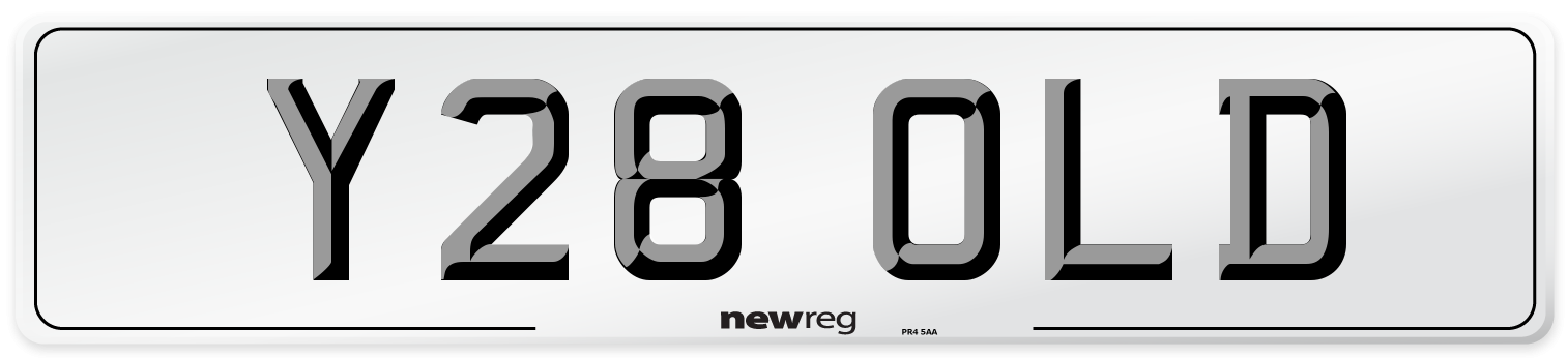 Y28 OLD Number Plate from New Reg